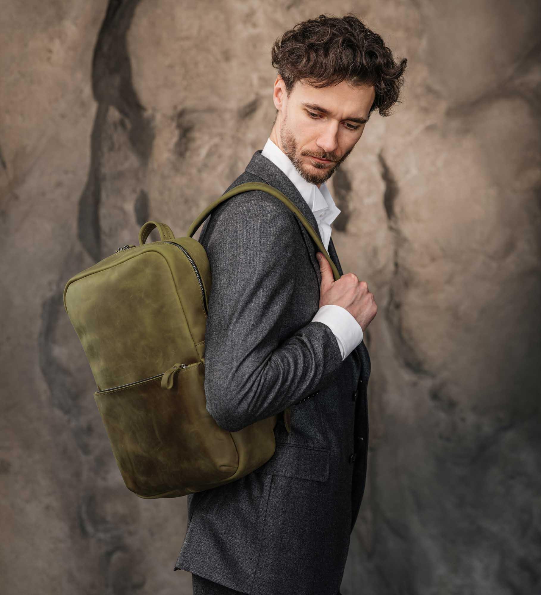 Matte Leather Laptop Backpack for Work and Travel | Nomad