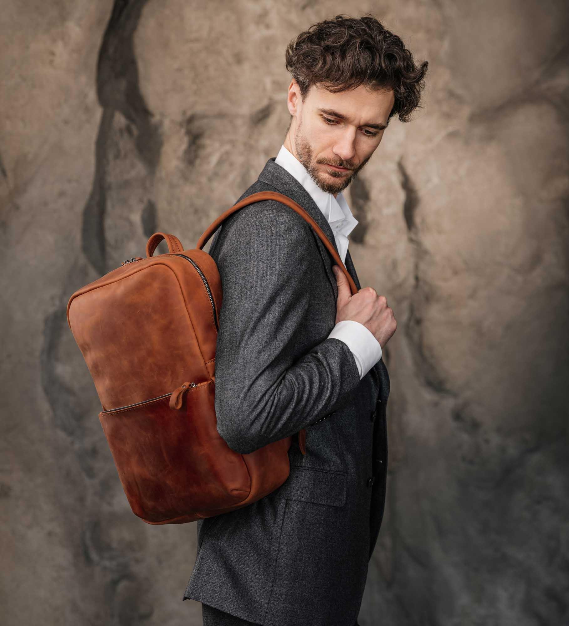 Matte Leather Laptop Backpack for Work and Travel | Nomad