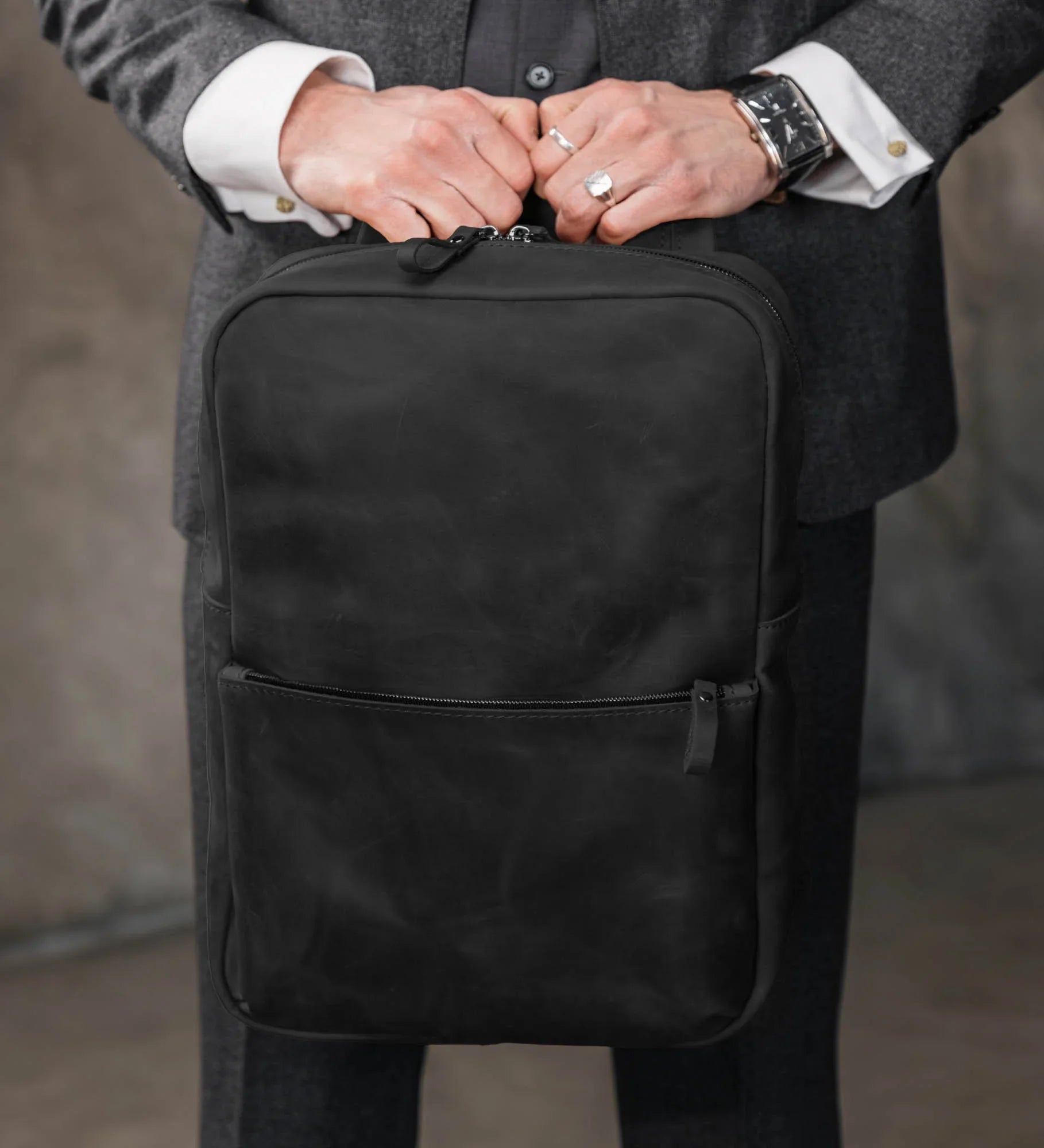 Matte Leather Laptop Backpack for Work and Travel | Nomad