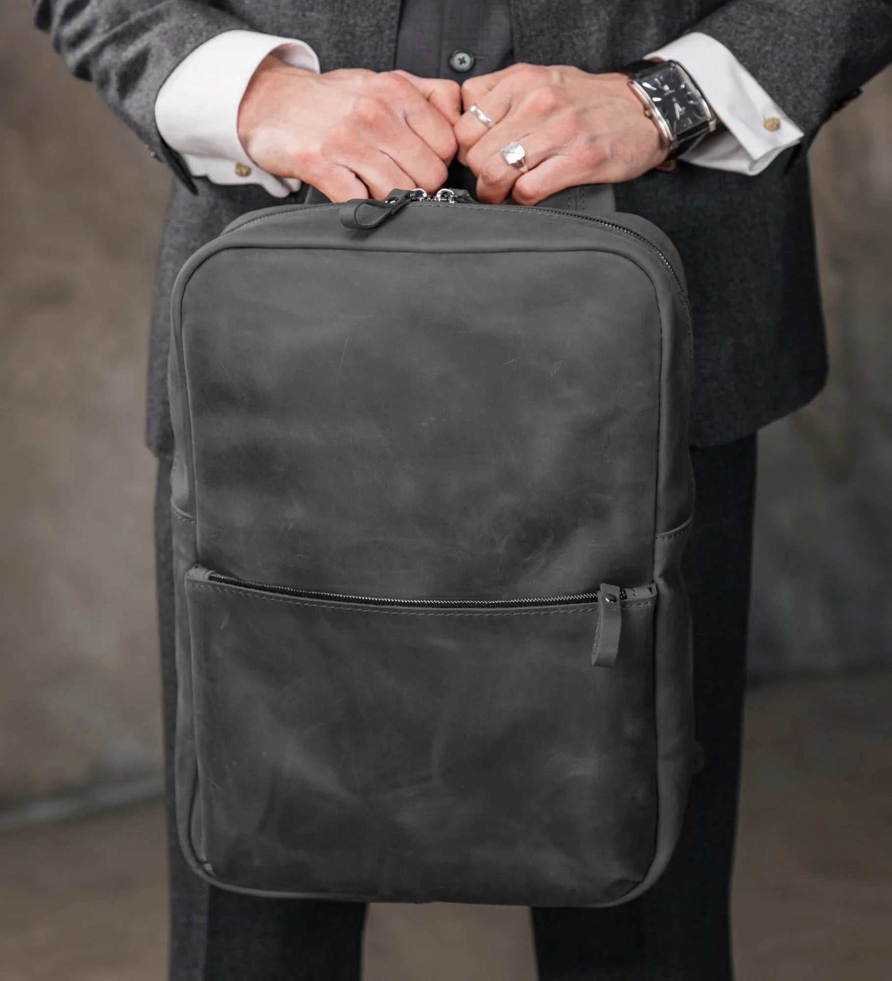 Matte Leather Laptop Backpack for Work and Travel | Nomad