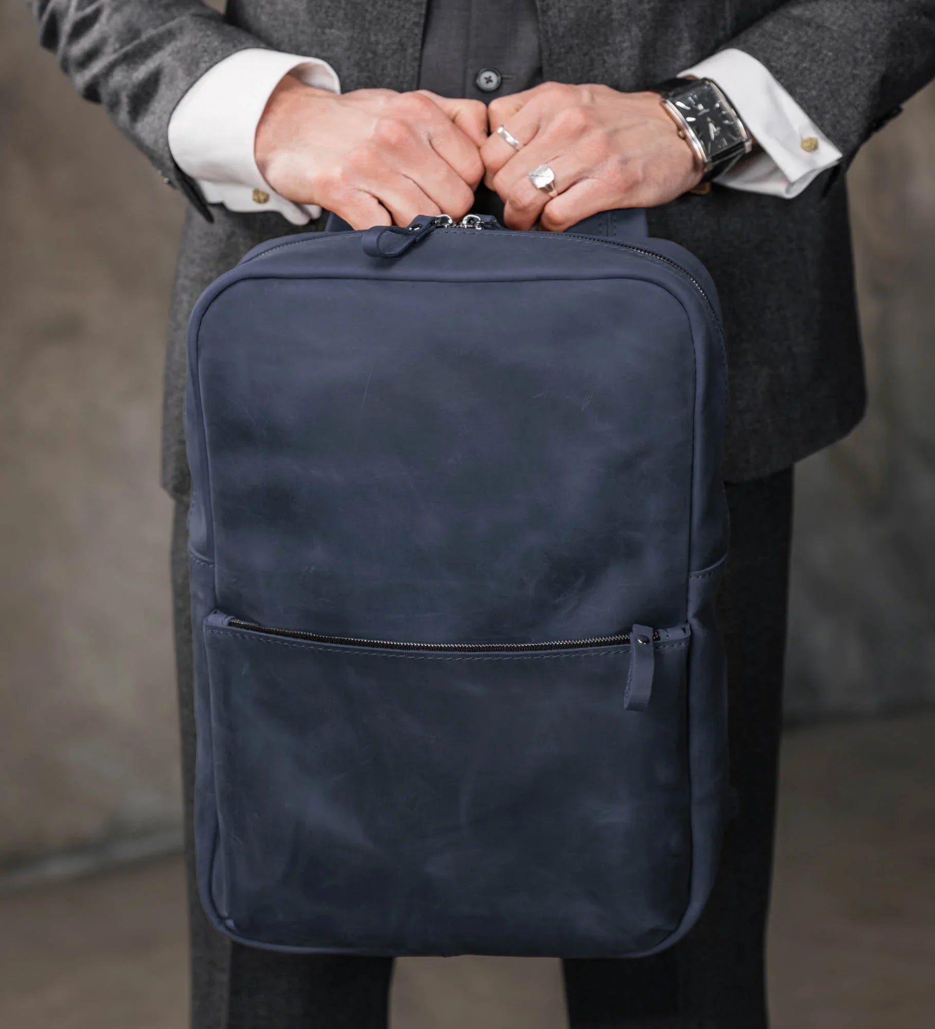 Matte Leather Laptop Backpack for Work and Travel | Nomad