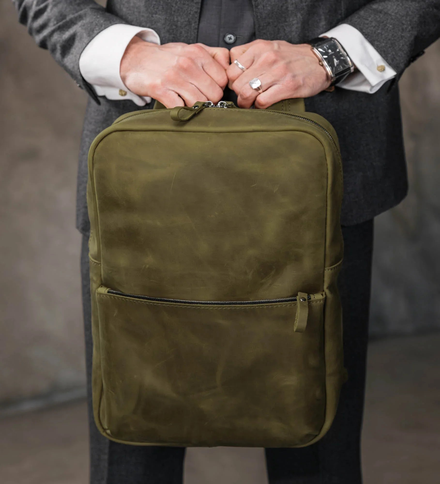Matte Leather Laptop Backpack for Work and Travel | Nomad