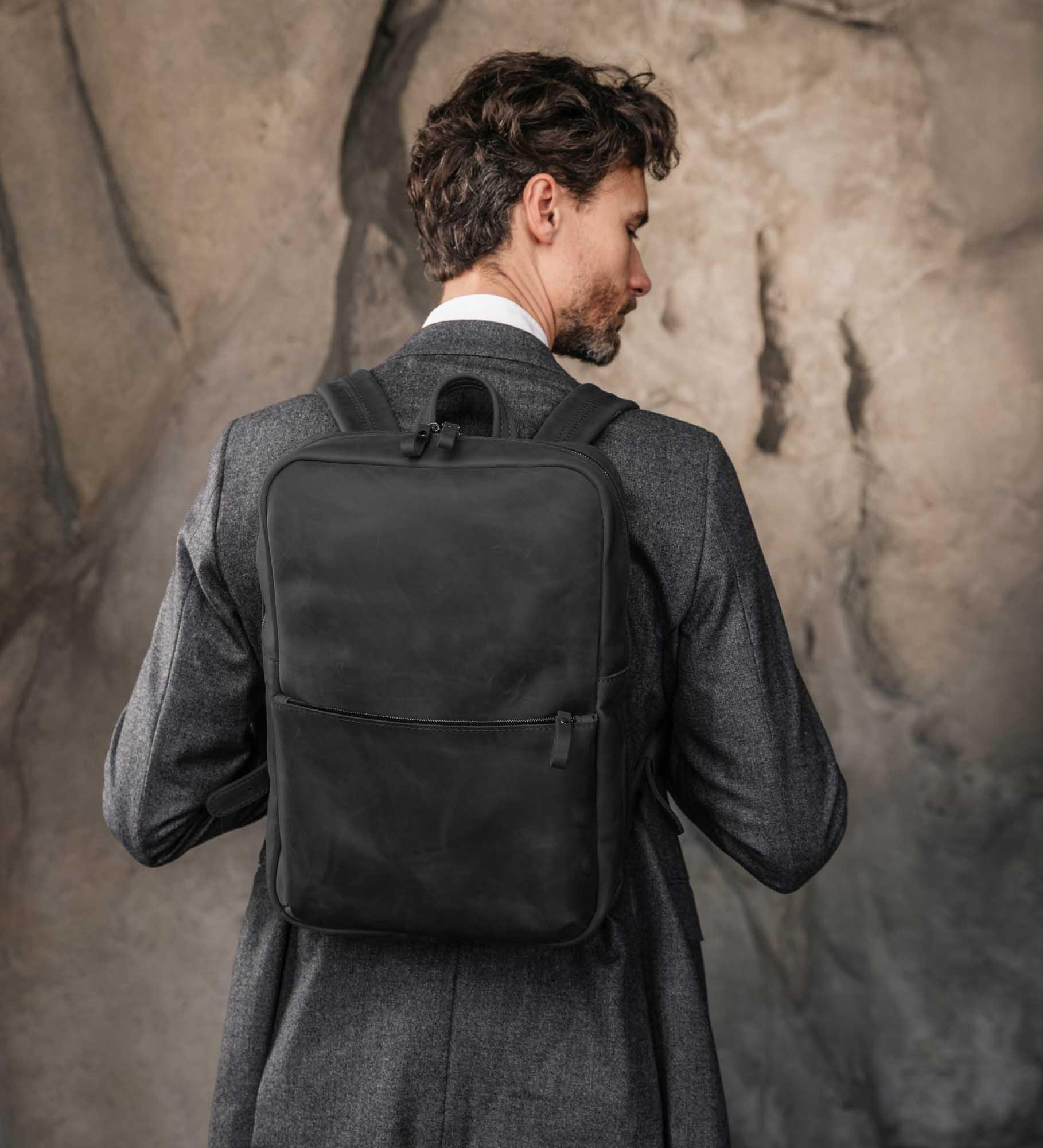 Matte Leather Laptop Backpack for Work and Travel | Nomad