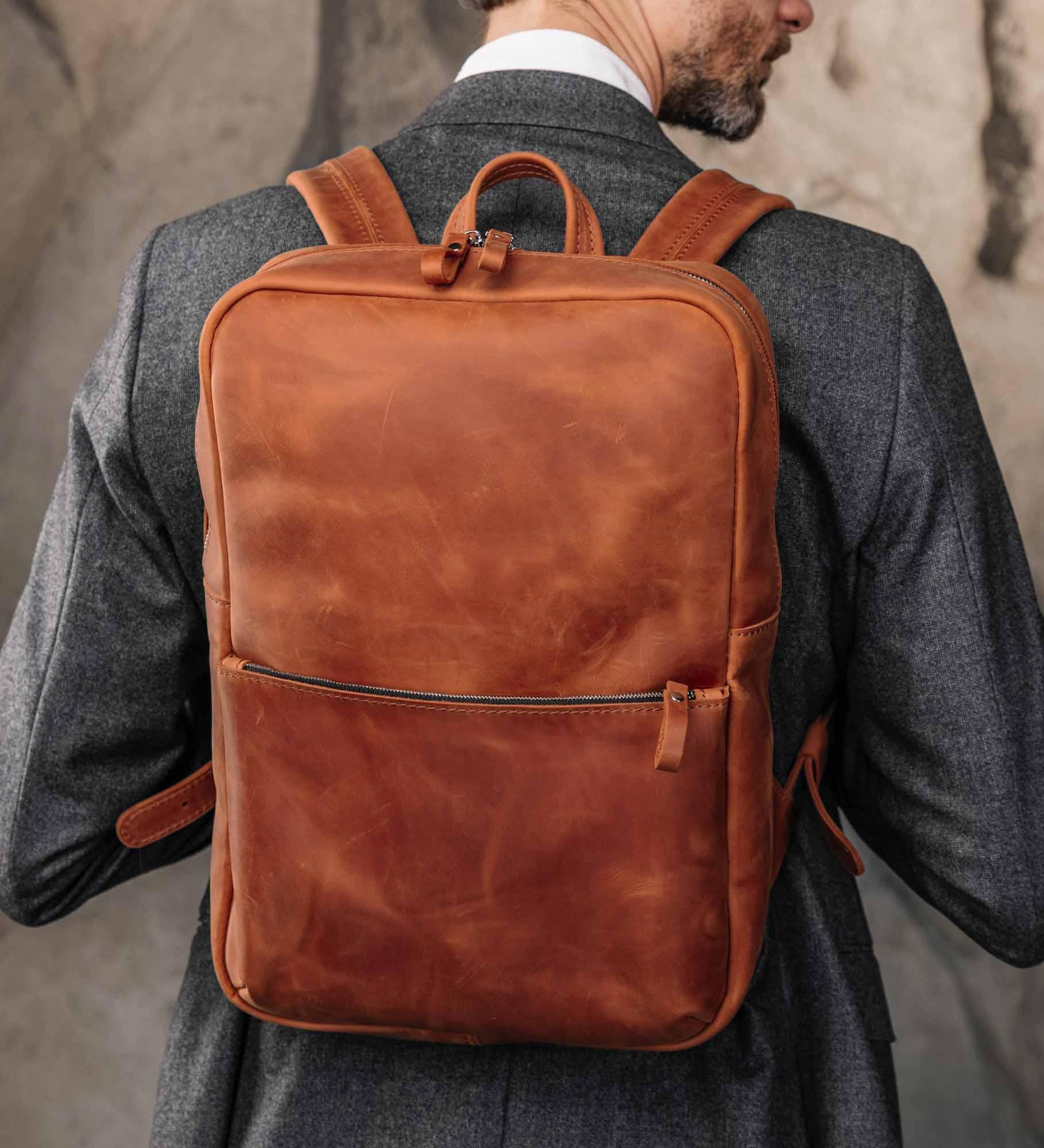 Matte Leather Laptop Backpack for Work and Travel | Nomad