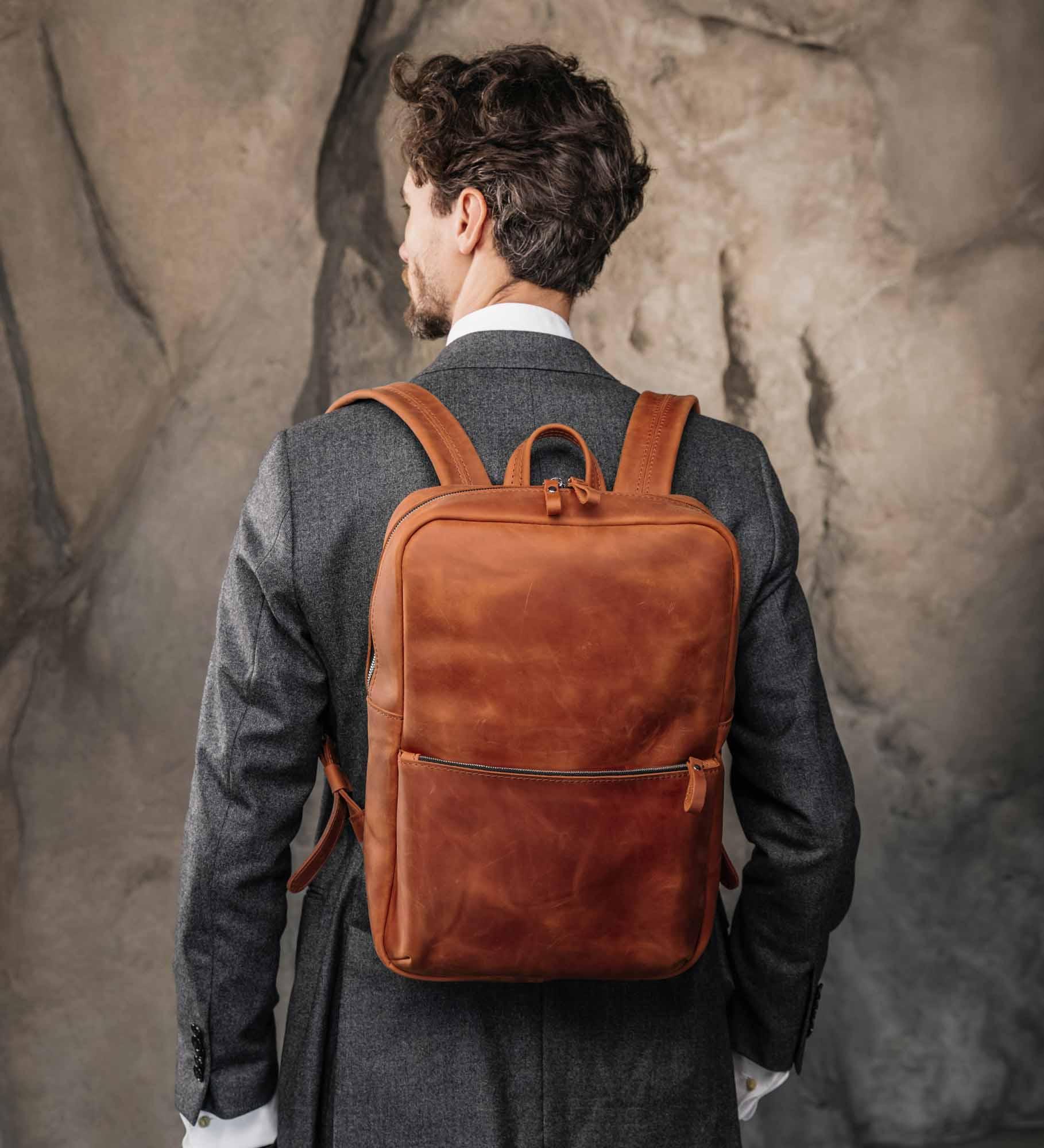 Matte Leather Laptop Backpack for Work and Travel | Nomad