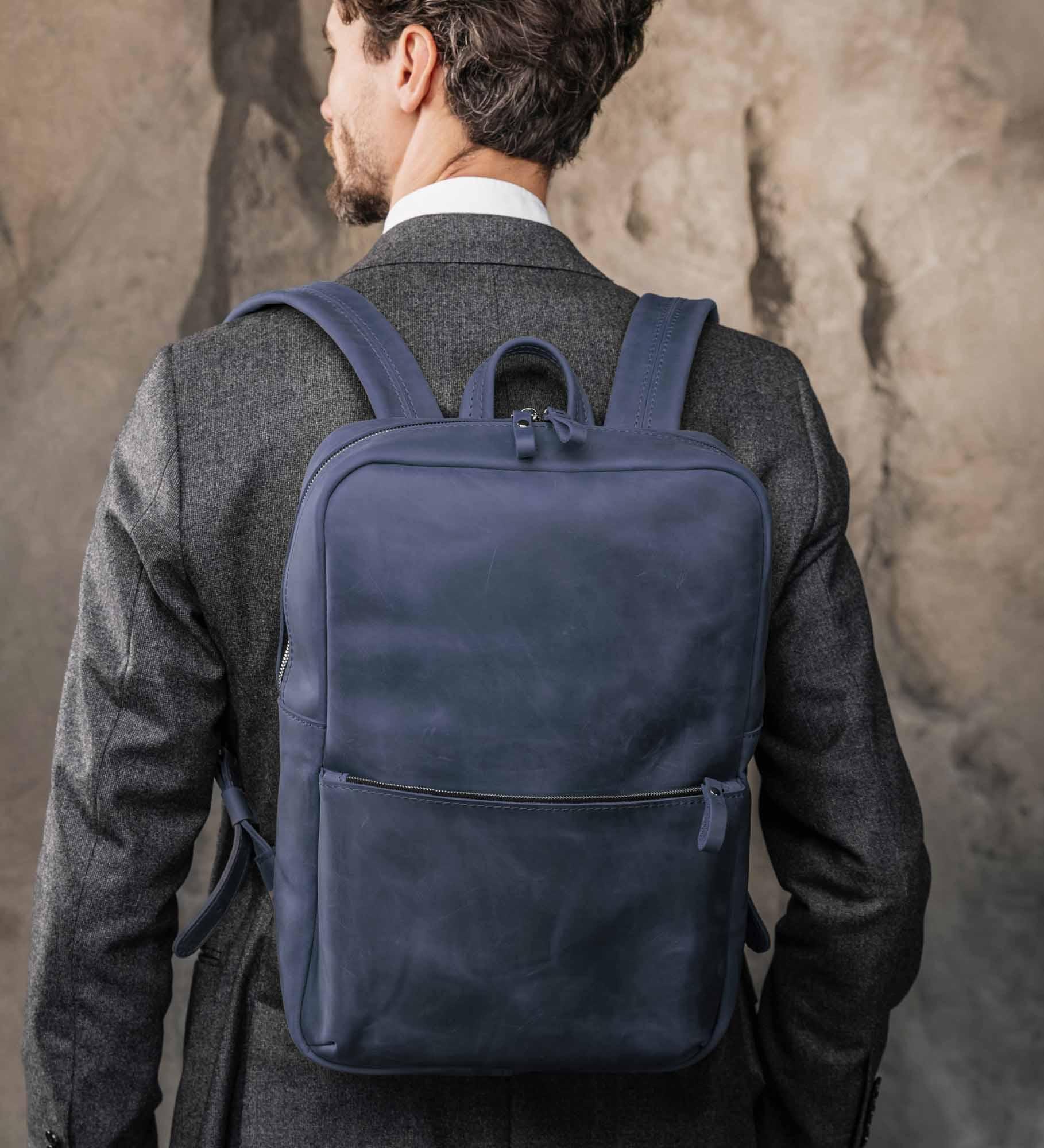 Matte Leather Laptop Backpack for Work and Travel | Nomad