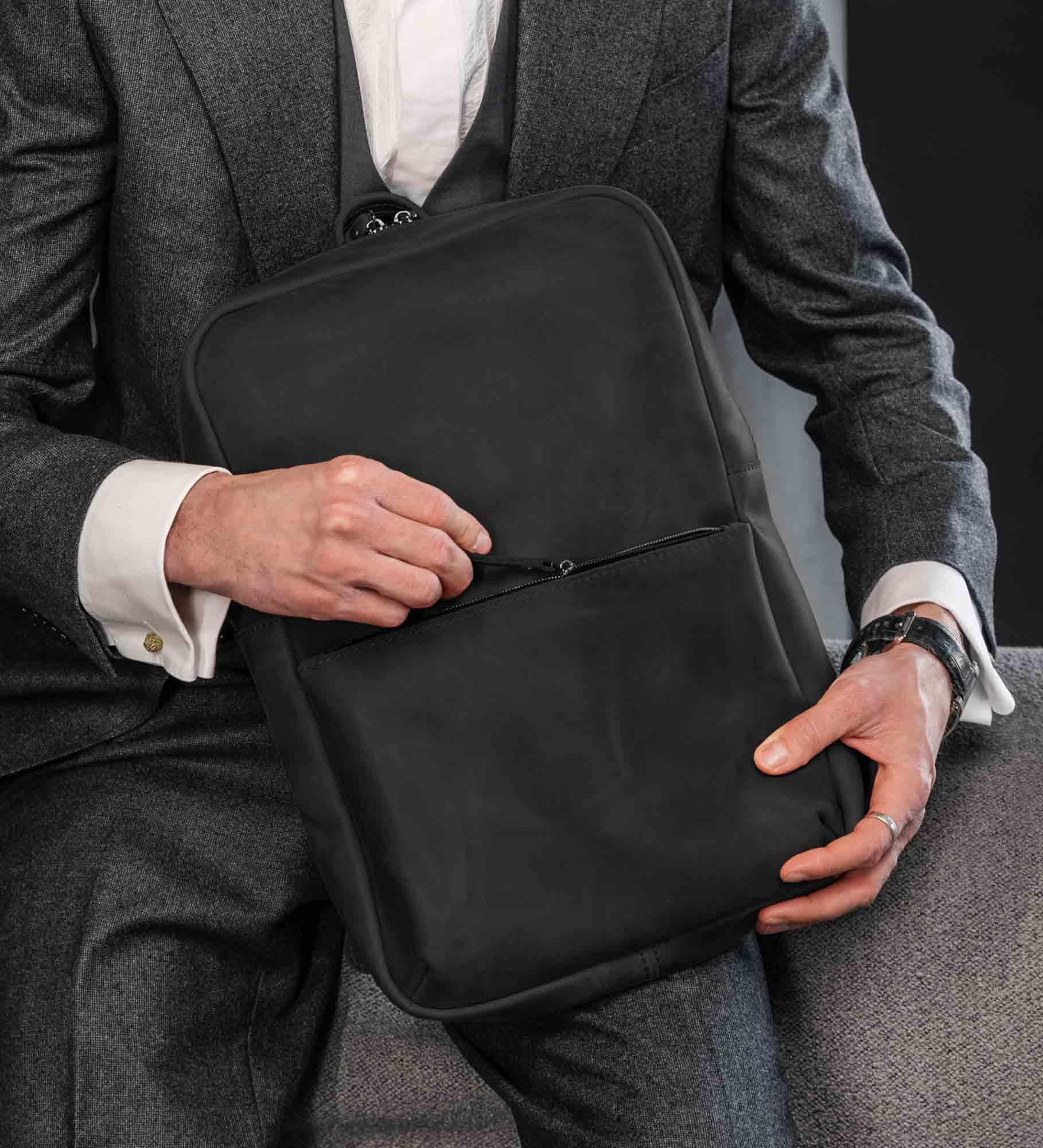 Matte Leather Laptop Backpack for Work and Travel | Nomad