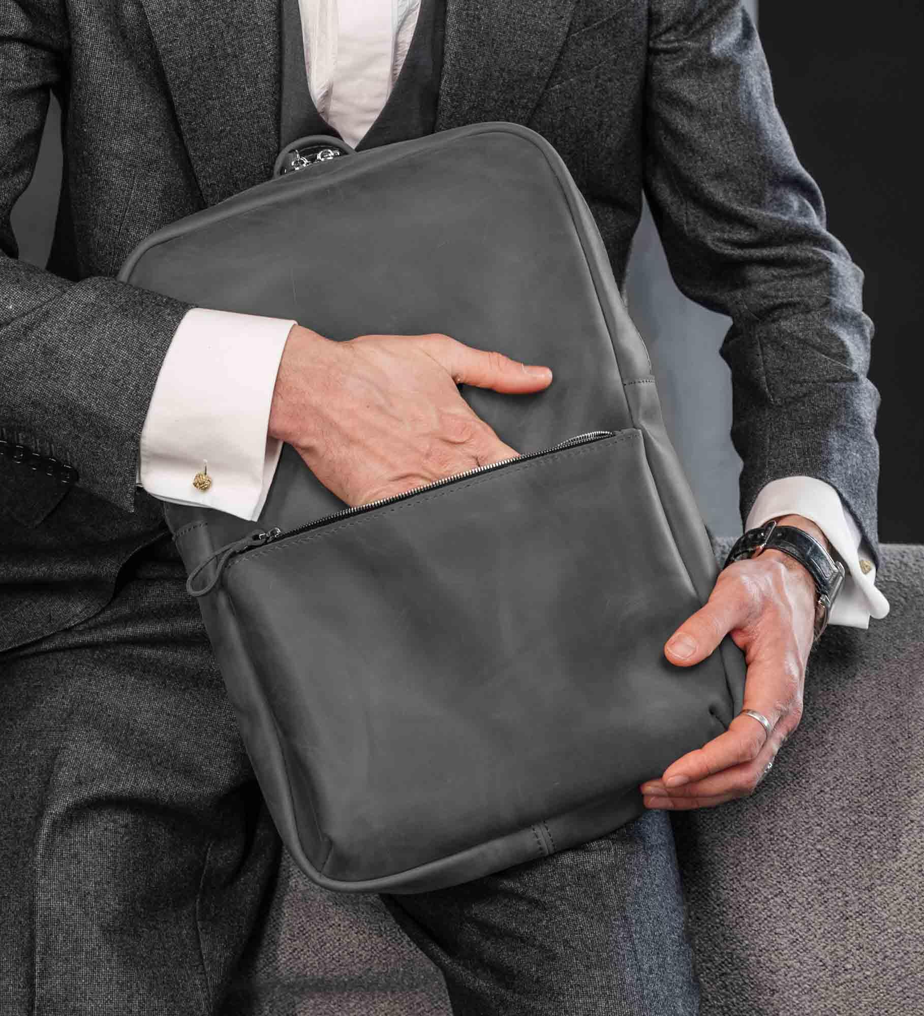 Matte Leather Laptop Backpack for Work and Travel | Nomad