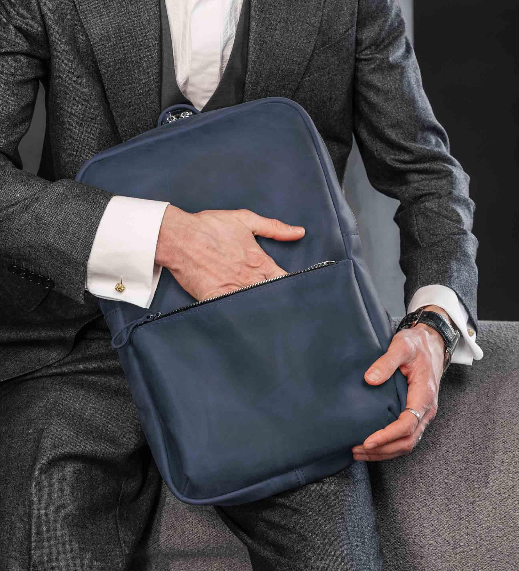 Matte Leather Laptop Backpack for Work and Travel | Nomad