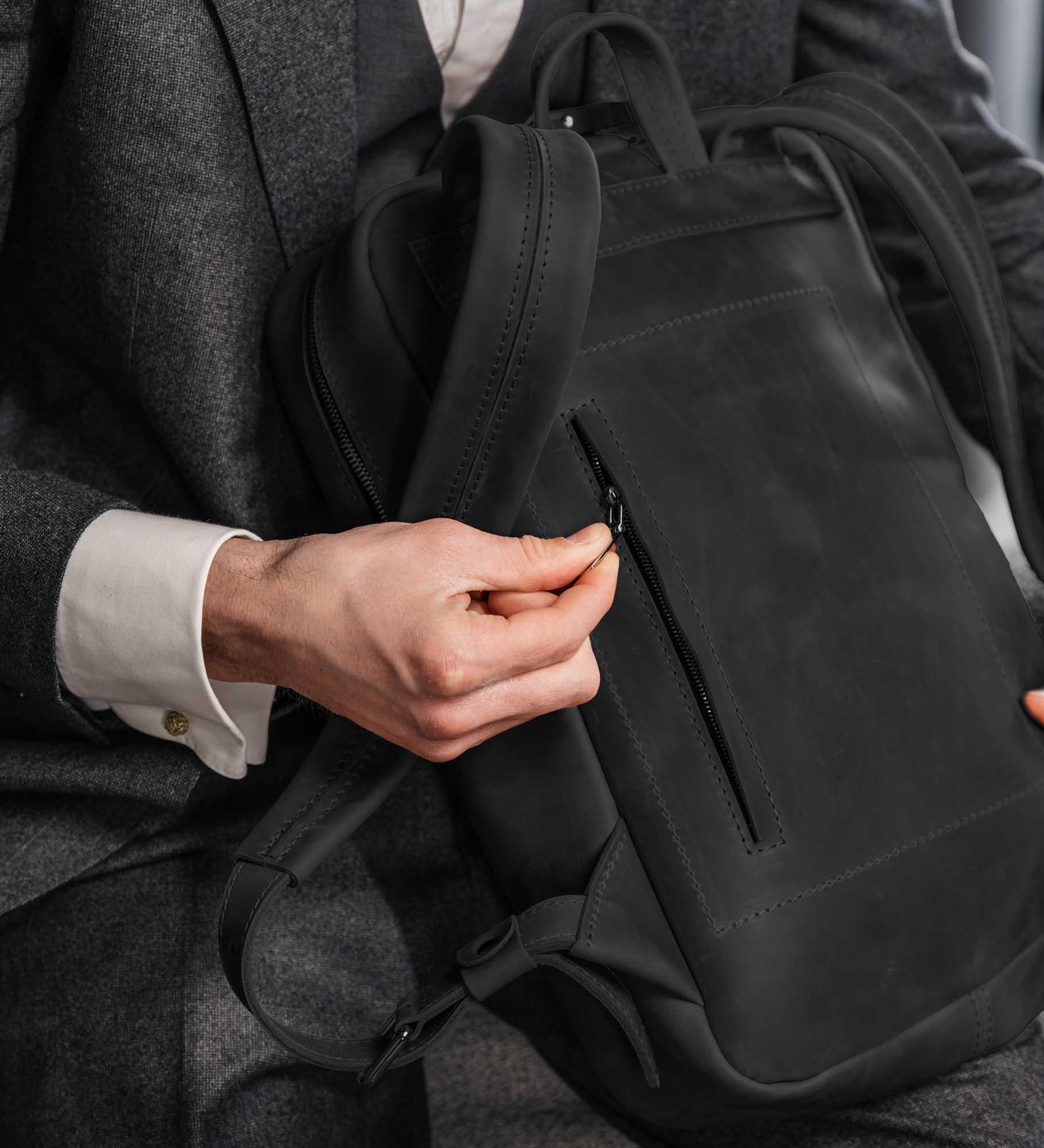 Matte Leather Laptop Backpack for Work and Travel | Nomad