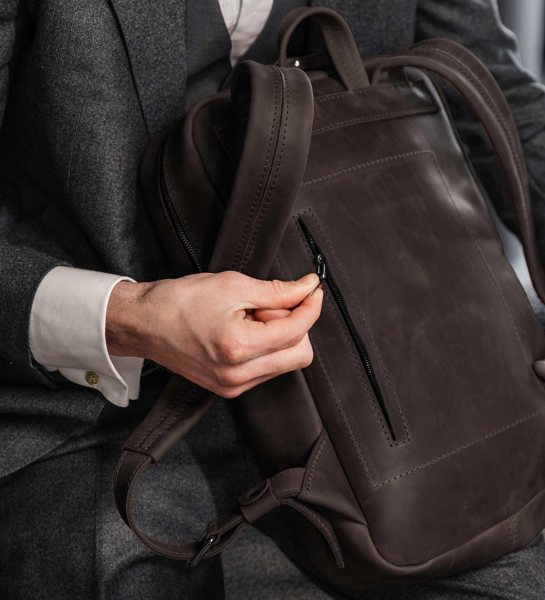 Matte Leather Laptop Backpack for Work and Travel | Nomad