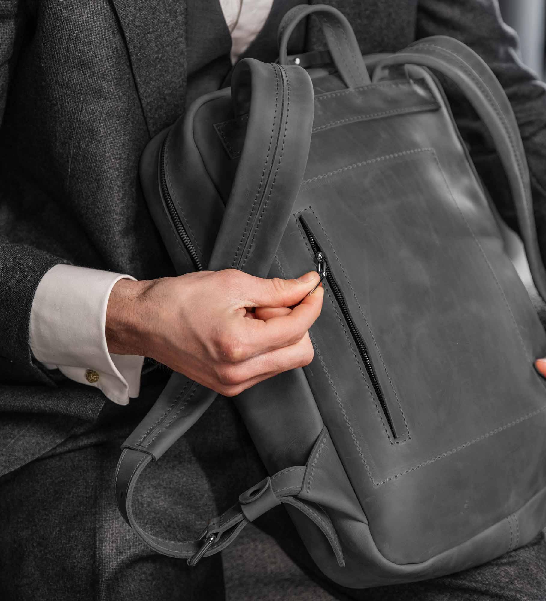 Matte Leather Laptop Backpack for Work and Travel | Nomad