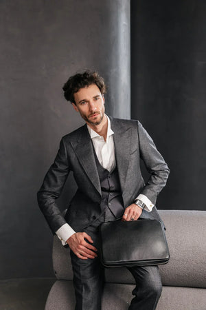 Grainy Leather Tech Organizer A4 Folio