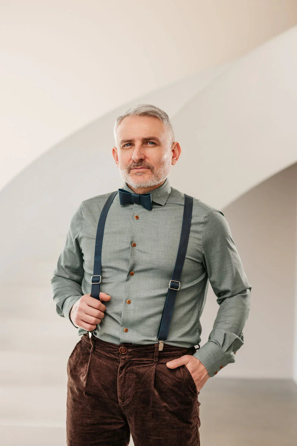 Rustic Leather Bow Tie – Perfect for Weddings or Events