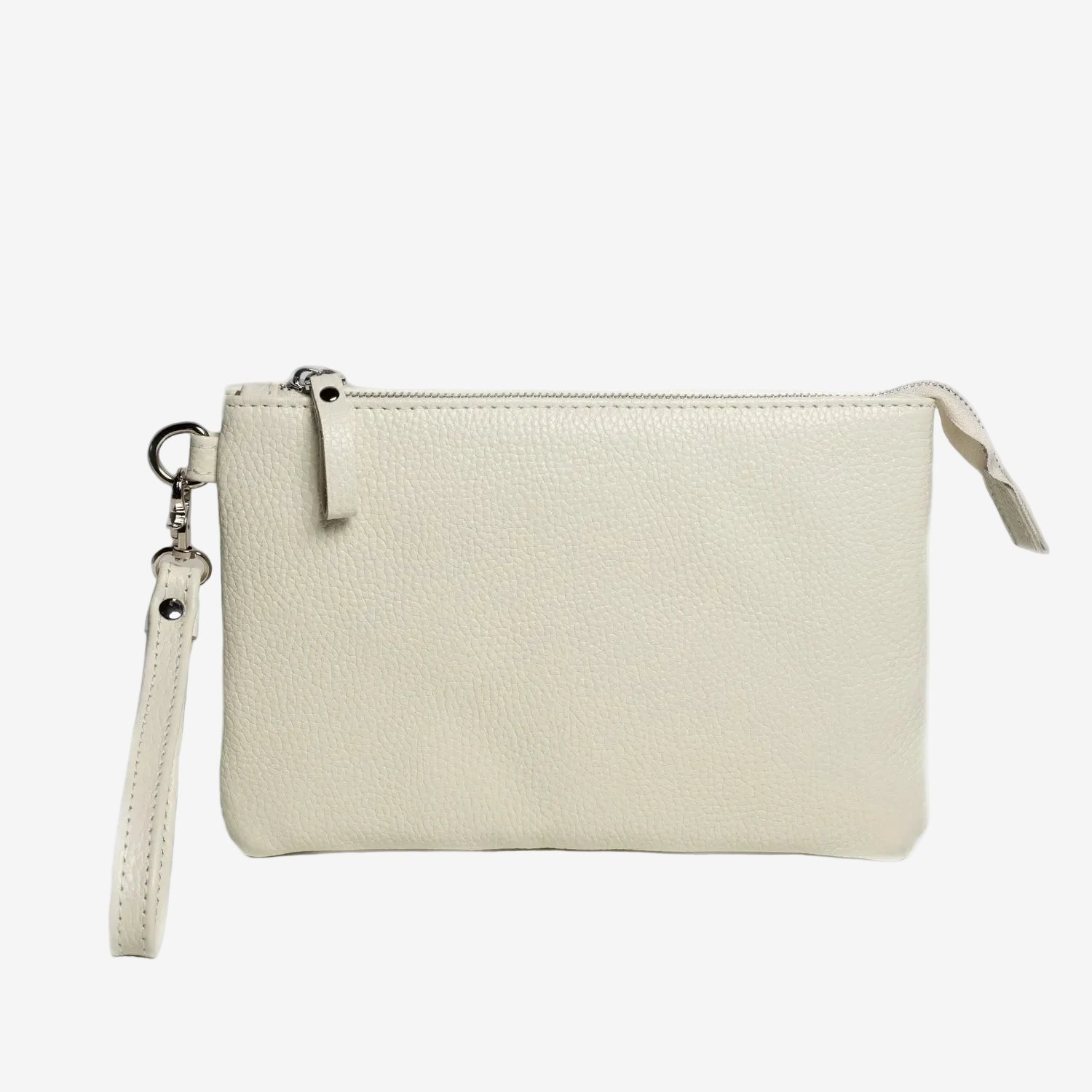Grainy Leather Clutch with Zipper – 3 Sizes