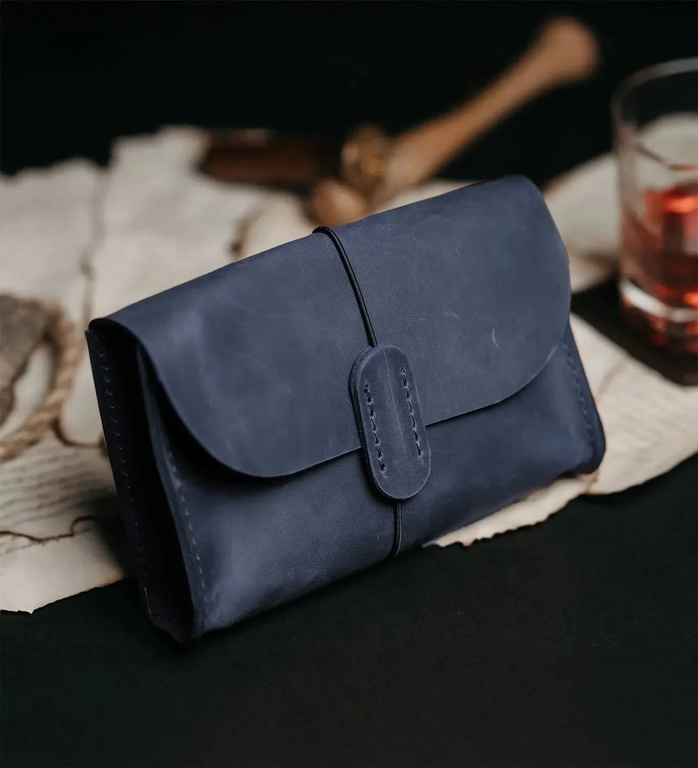 Distressed Leather Pouch for Cables & Tech | Saver