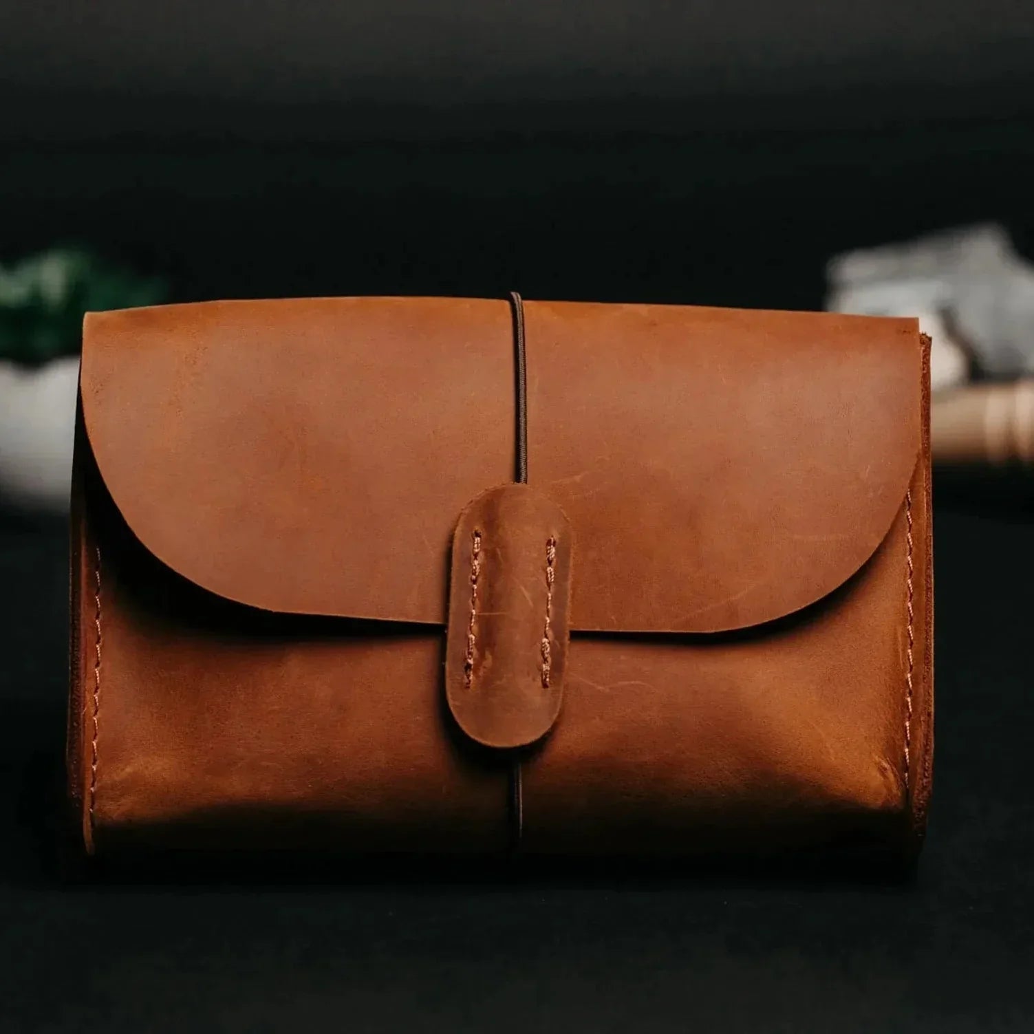 Distressed Leather Pouch for Cables & Tech | Saver