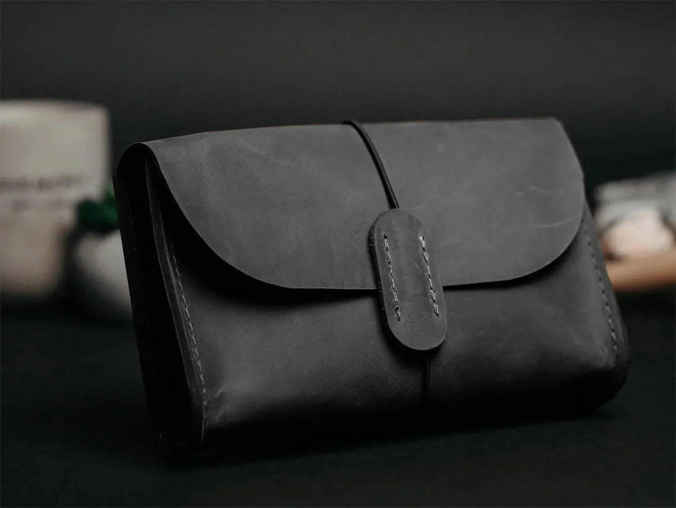 Distressed Leather Pouch for Cables & Tech | Saver