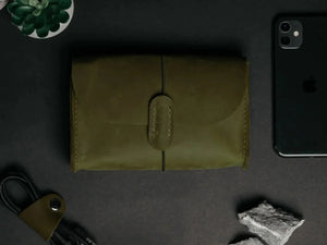 Distressed Leather Pouch for Cables & Tech | Saver