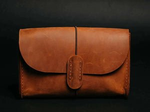 Distressed Leather Pouch for Cables & Tech | Saver