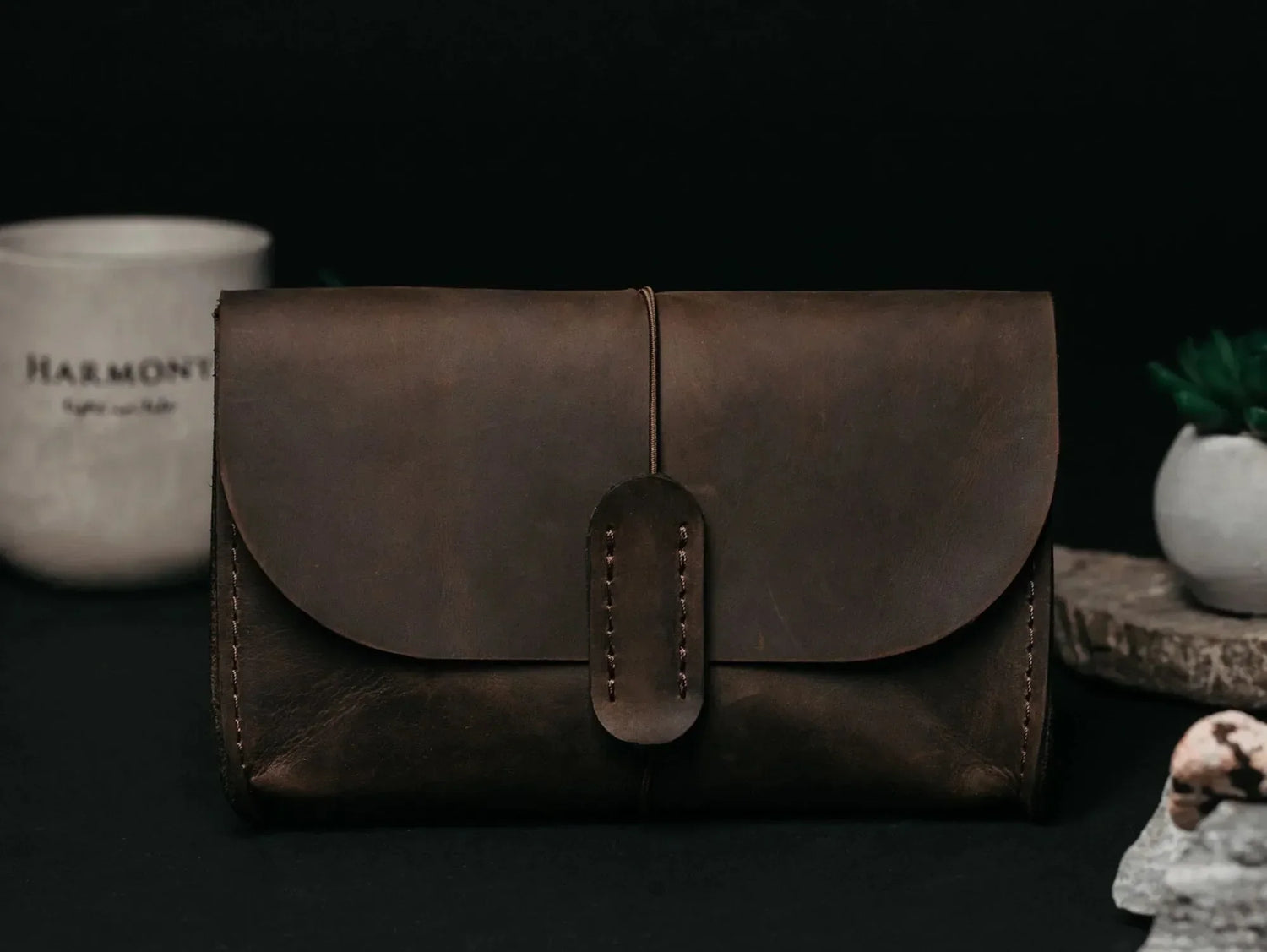 Distressed Leather Pouch for Cables & Tech | Saver