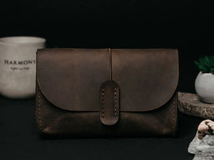 Distressed Leather Pouch for Cables & Tech | Saver