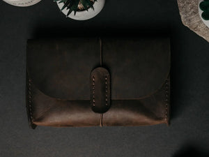 Distressed Leather Pouch for Cables & Tech | Saver