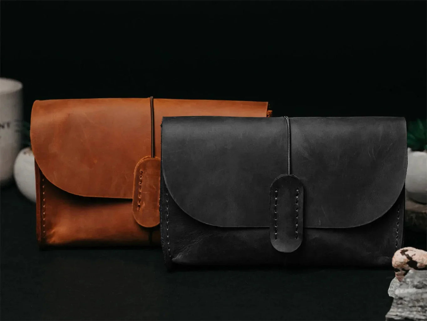 Distressed Leather Pouch for Cables & Tech | Saver