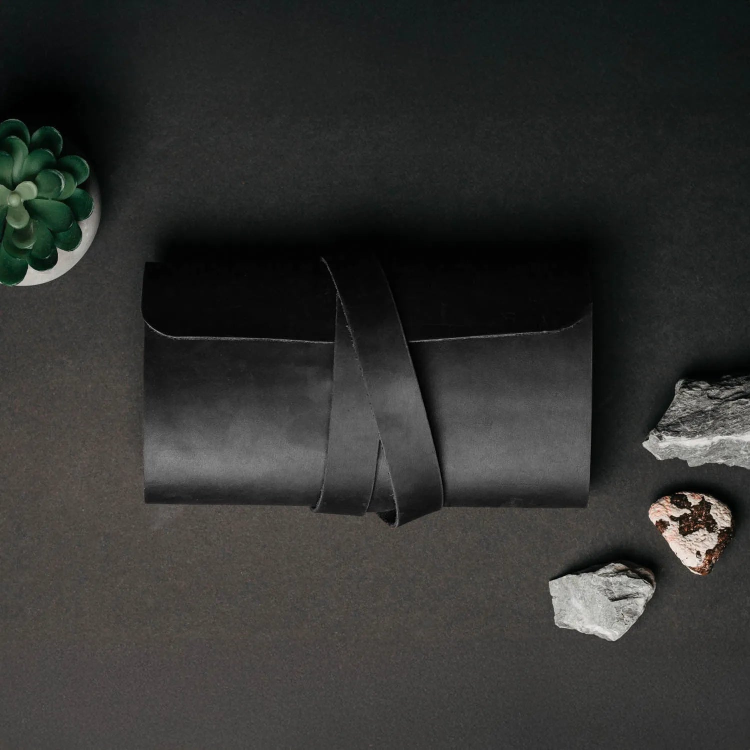 Waxed Leather Roll-Up Organizer – Cables & Tools Wrap
