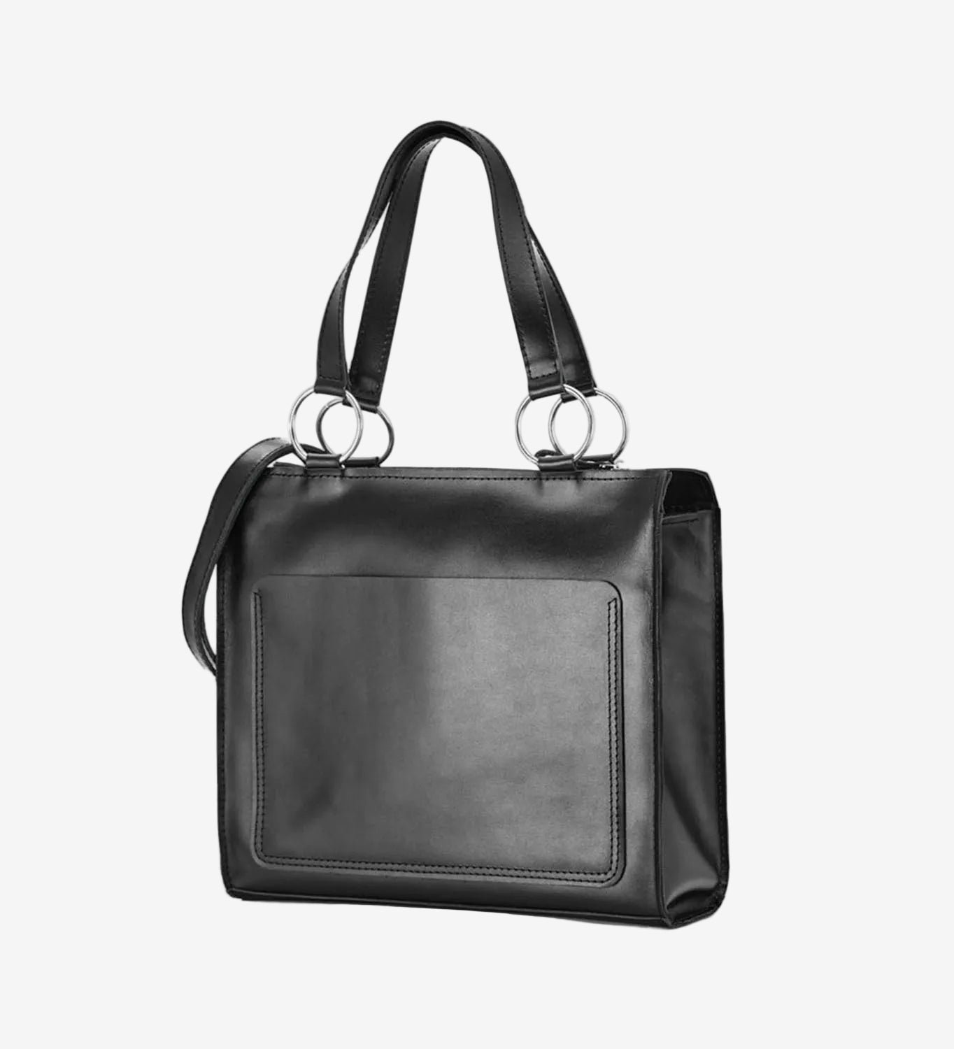Smooth Leather Tote Bag with Handle | Confident