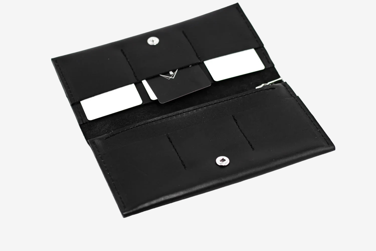 Long Smooth Leather Wallet with Handle