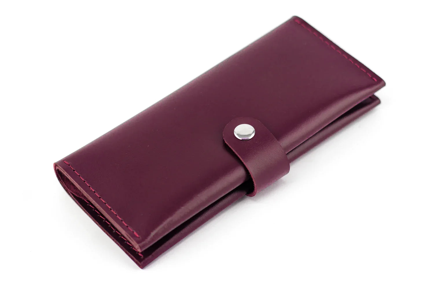 Classic Long Wallet β Smooth Leather & Snap Button