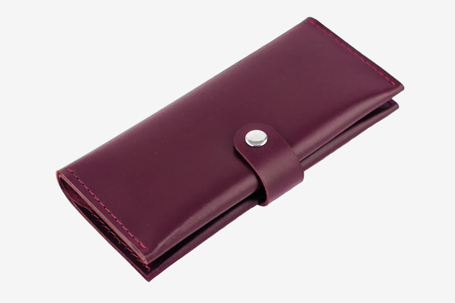 Classic Long Wallet β Smooth Leather & Snap Button