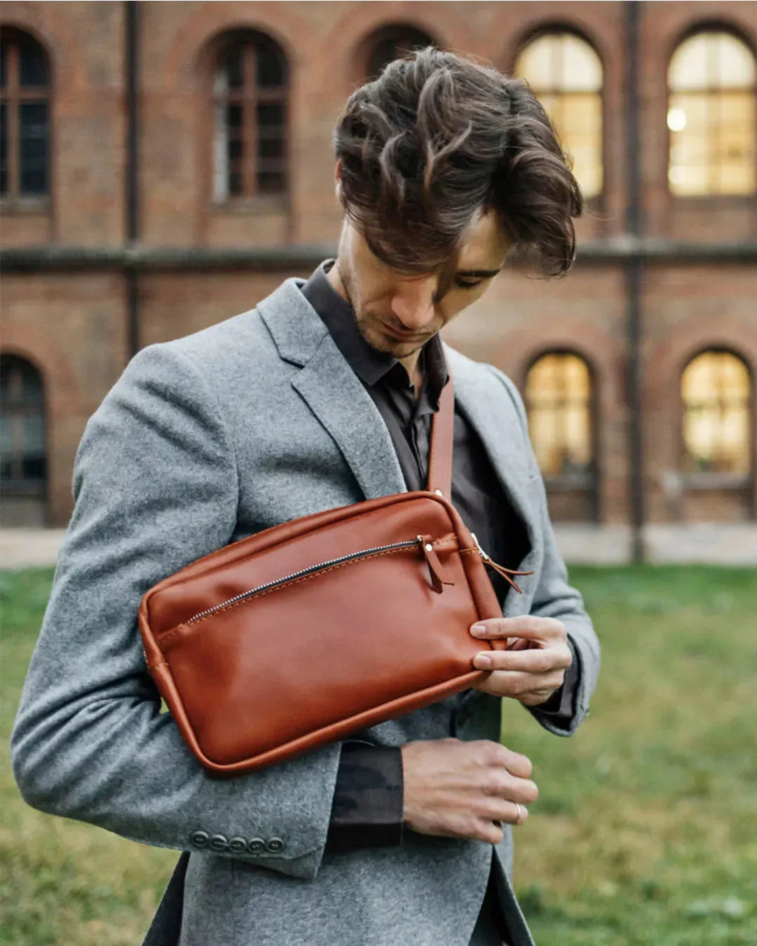 Zippered Leather Crossbody & Waist Bag | Orson