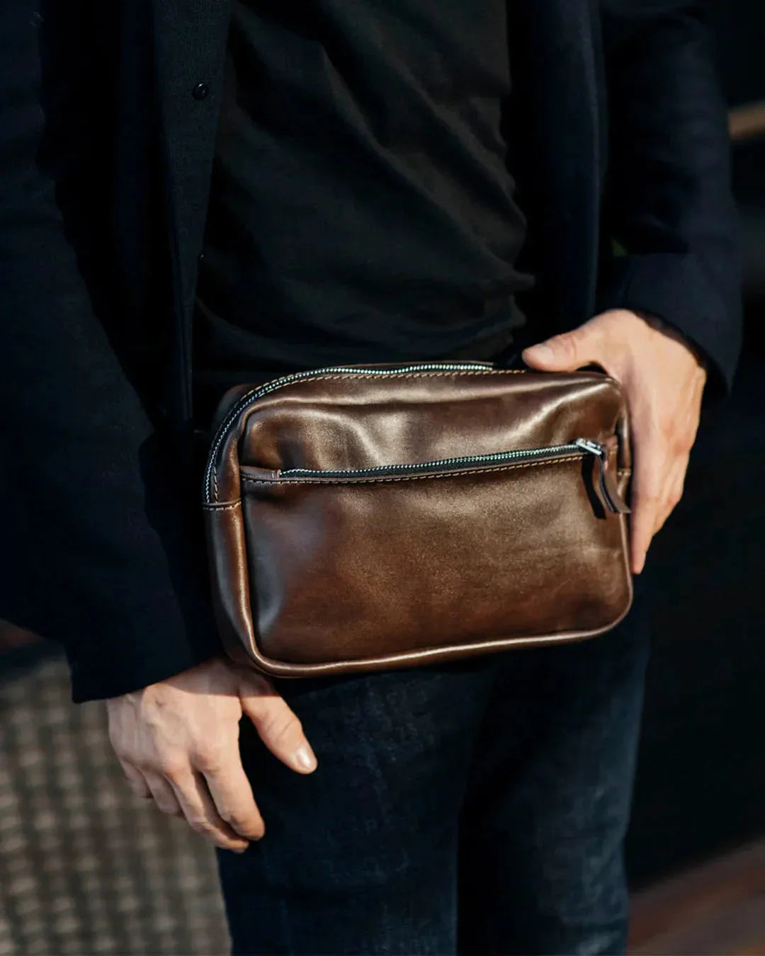 Zippered Leather Crossbody & Waist Bag | Orson