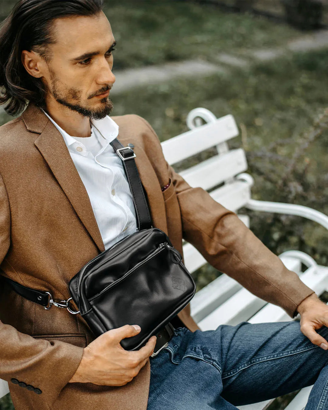 Zippered Leather Crossbody & Waist Bag | Orson