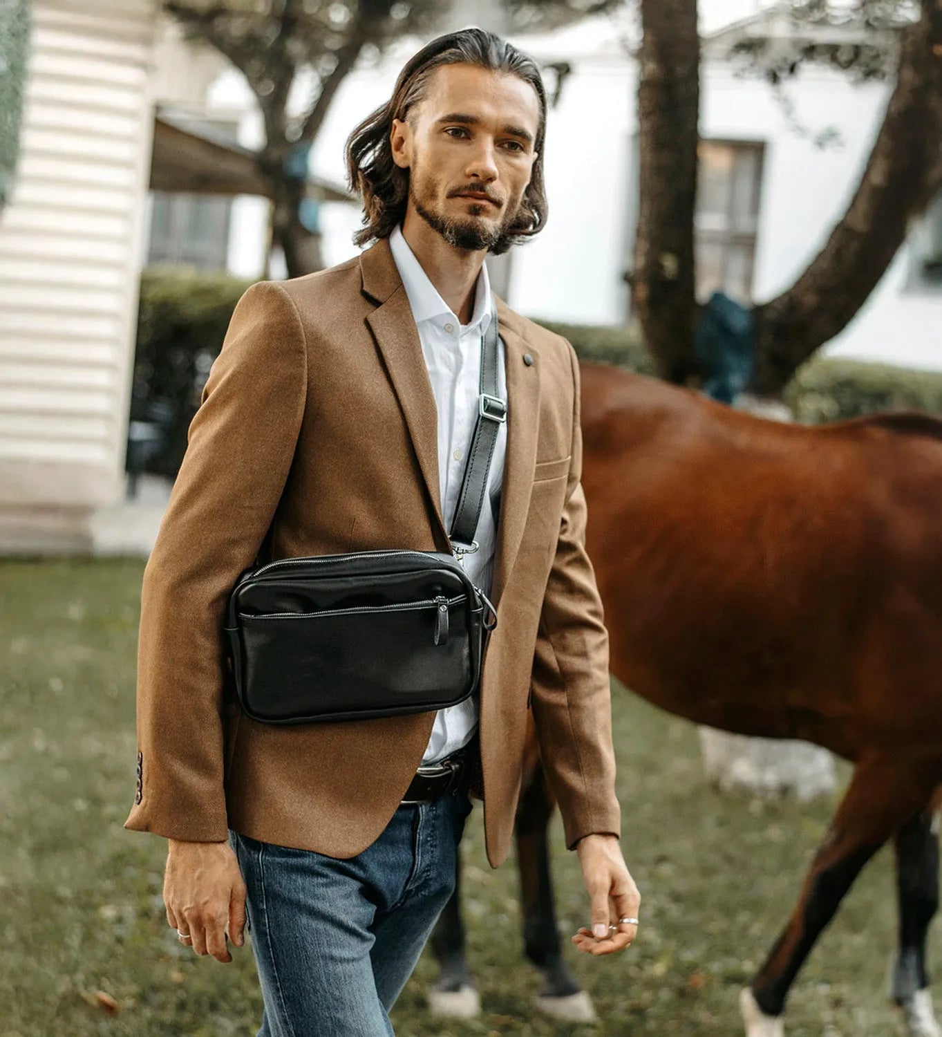 Zippered Leather Crossbody & Waist Bag | Orson