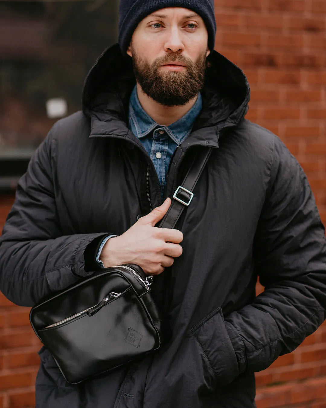 Zippered Leather Crossbody & Waist Bag | Orson