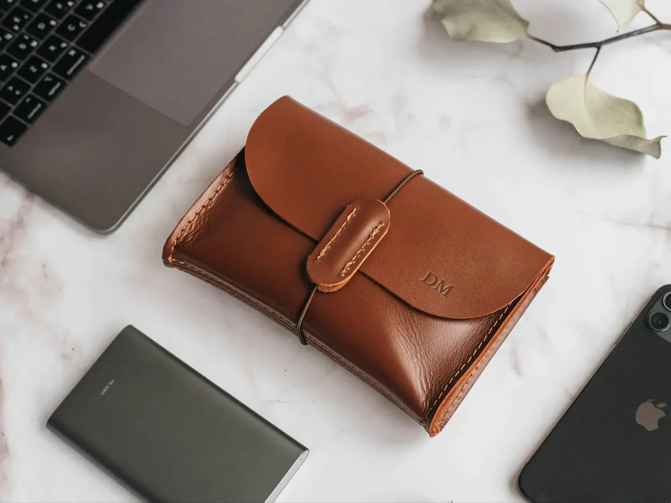Leather Tech Pouch for Cables & Accessories | Saver