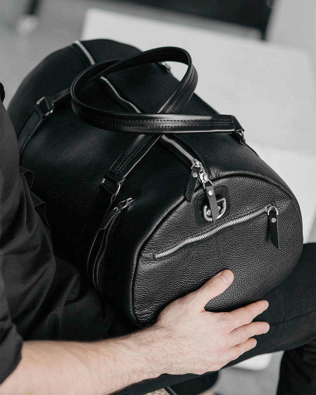 Full Grain Leather Gym & Overnight Bag – Weekender Duffel