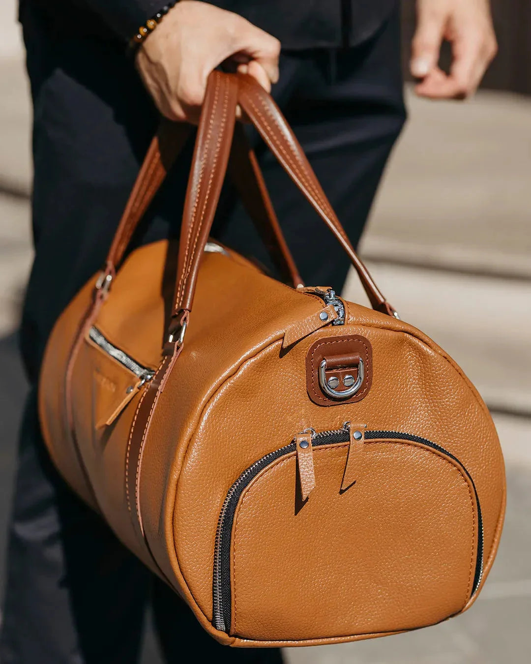 Full Grain Leather Gym & Overnight Bag – Weekender Duffel