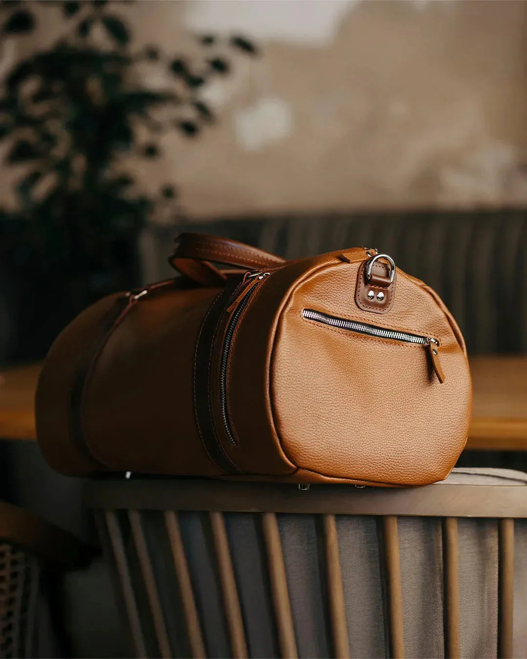 Full Grain Leather Gym & Overnight Bag – Weekender Duffel
