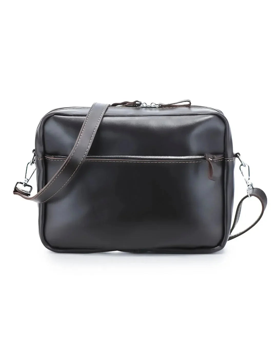 Everyday Leather Messenger with Zip | Squad