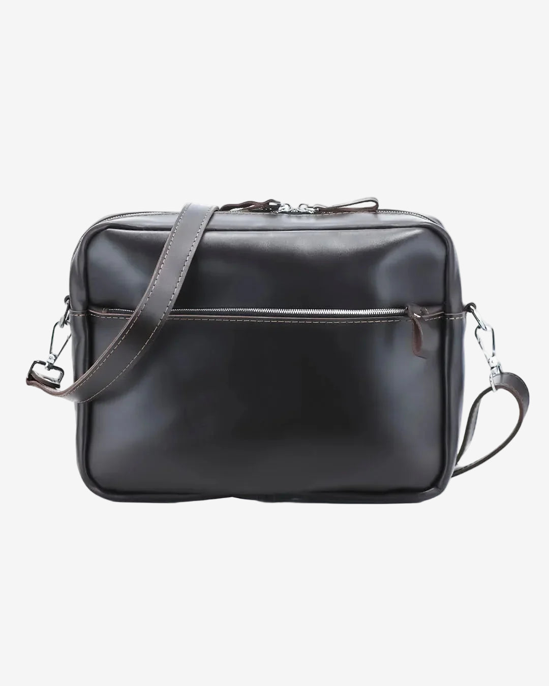 Everyday Leather Messenger with Zip | Squad