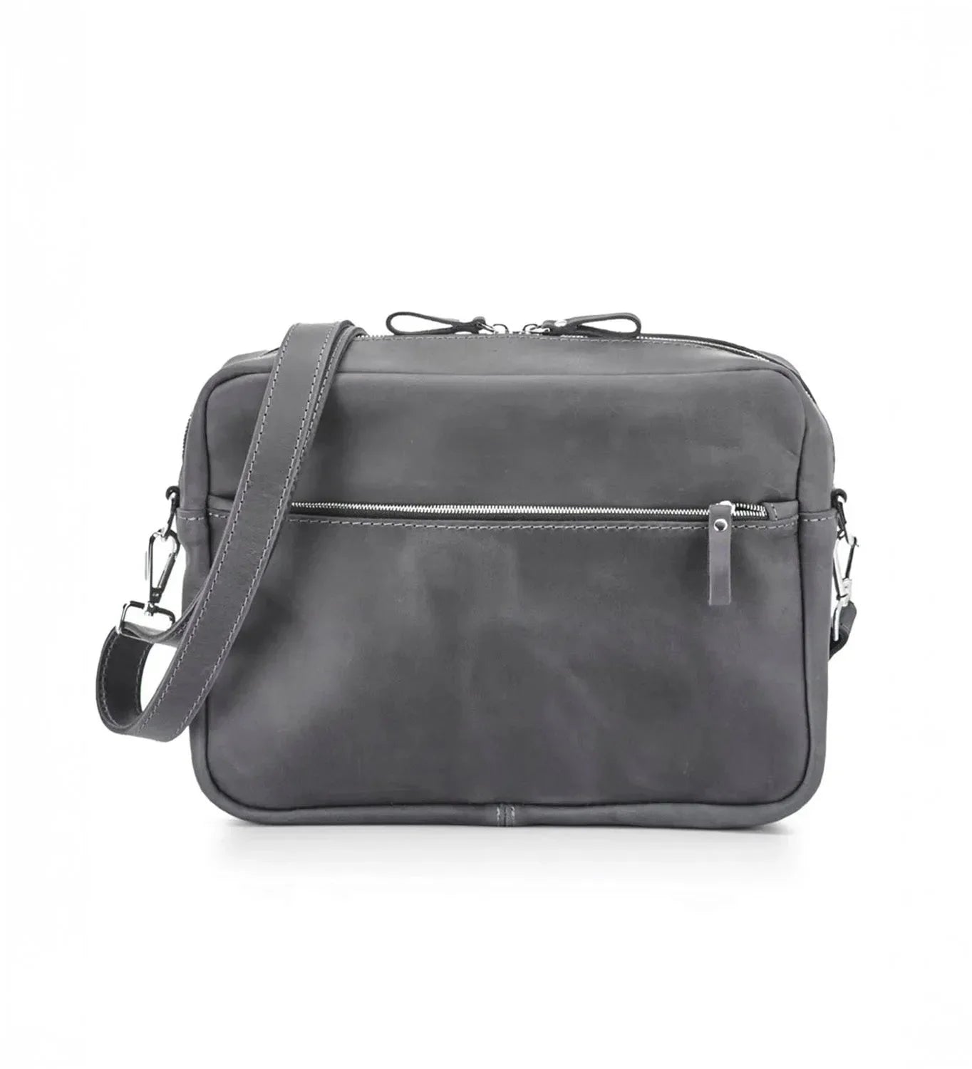Everyday Leather Messenger with Zip | Squad