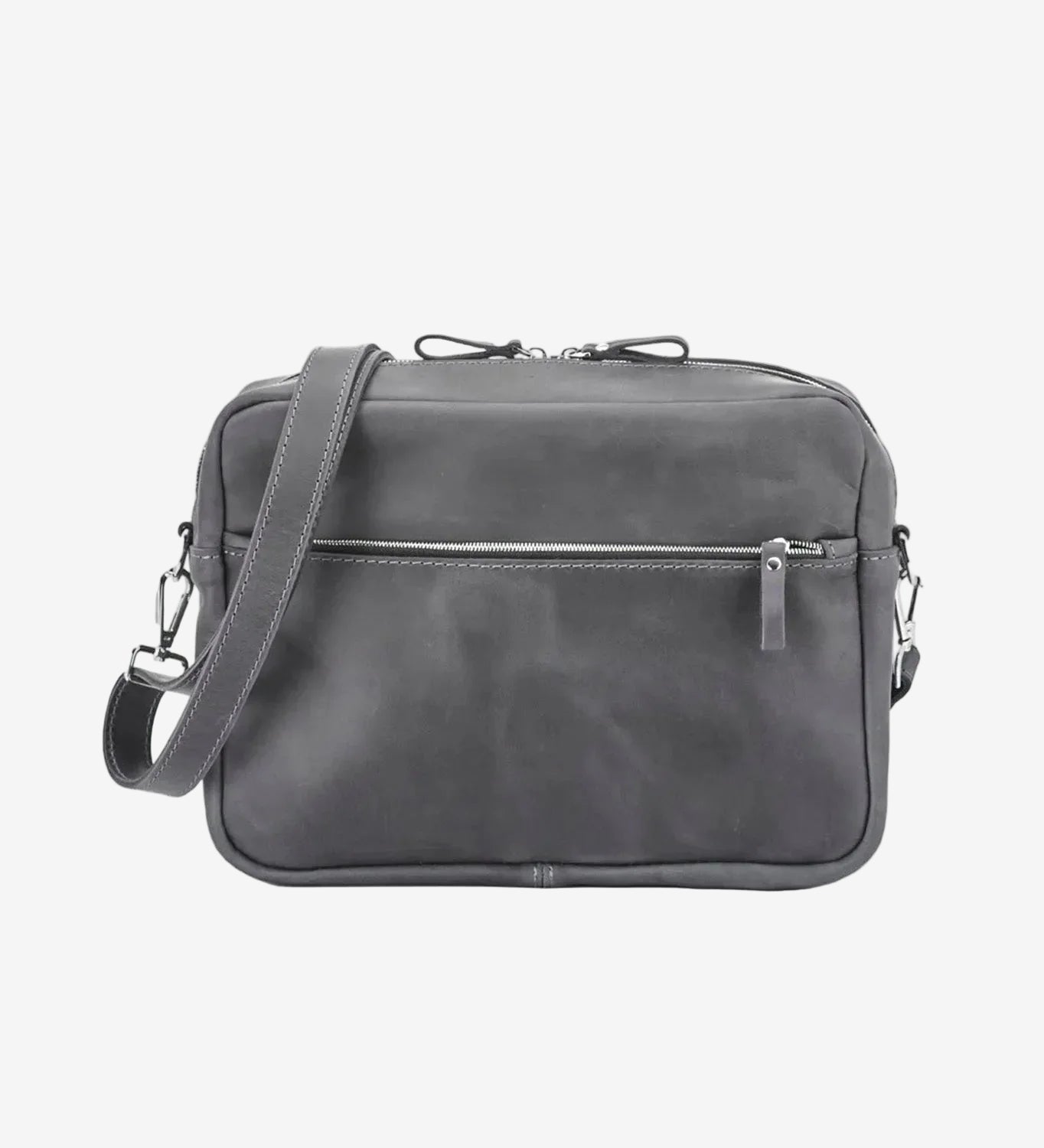 Everyday Leather Messenger with Zip | Squad