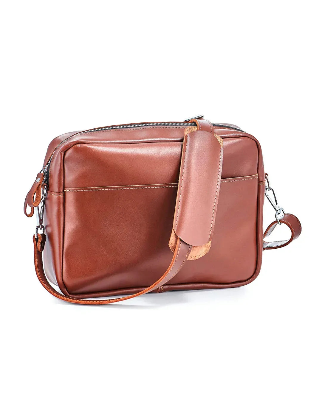 Everyday Leather Messenger with Zip | Squad