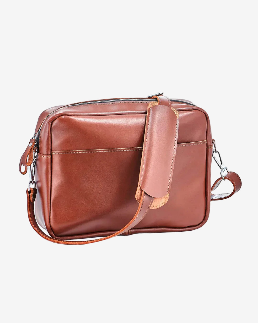 Everyday Leather Messenger with Zip | Squad