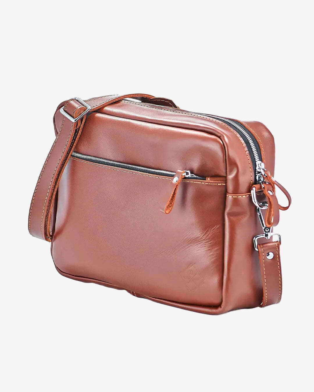 Everyday Leather Messenger with Zip | Squad