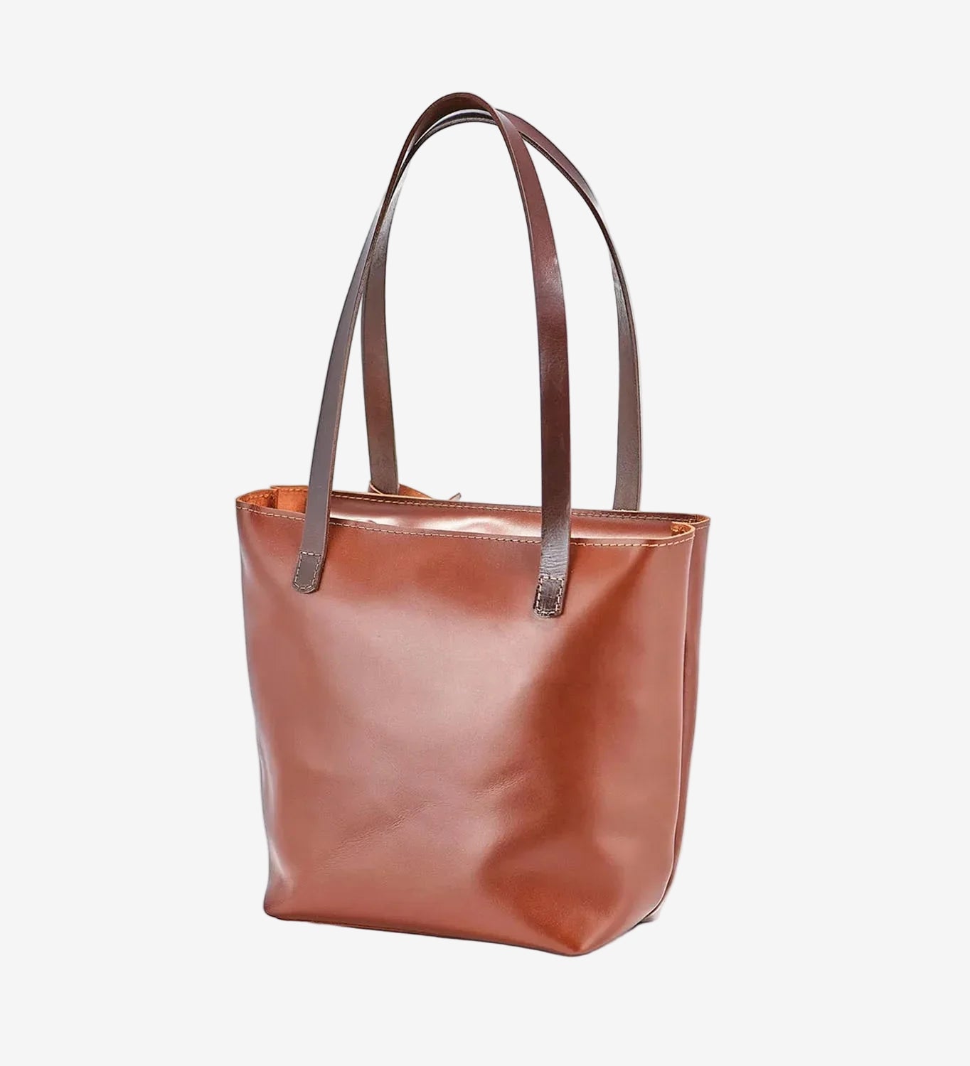 Everyday Smooth Leather Tote Bag with Pouch Inside